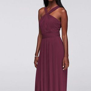 "Apple" Red David's Bridal Bridesmaid Dress